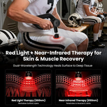 Load image into Gallery viewer, Bob and Brad D6 Ultra Massage Gun with Infrared and Red LED Light Therapy